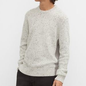 Sporty Donegal Crew Sweater - Brand New - NEVER WORN - Light Heather Grey